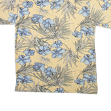 VAN HEUSEN Mens Polo Shirt Yellow Floral M
