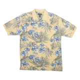 VAN HEUSEN Mens Polo Shirt Yellow Floral M