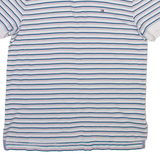 TOMMY HILFIGER Womens Polo Shirt White Striped M