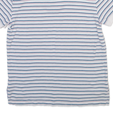 TOMMY HILFIGER Womens Polo Shirt White Striped M