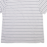 CHAPS Mens Polo Shirt White Striped L