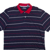 CHAPS Mens Polo Shirt Blue Striped L
