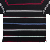 NAUTICA Mens Polo Shirt Black Striped XL