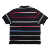 NAUTICA Mens Polo Shirt Black Striped XL