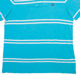 CHAPS Mens Polo Shirt Blue Striped L