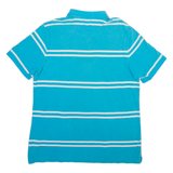 CHAPS Mens Polo Shirt Blue Striped L
