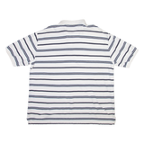 NAUTICA Mens Polo Shirt White Striped 2XL