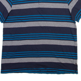 CALVIN KLEIN Mens Polo Shirt Blue Striped XL