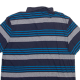 CALVIN KLEIN Mens Polo Shirt Blue Striped XL