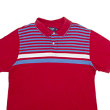 CHAPS Mens Polo Shirt Red Striped XL