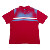 CHAPS Mens Polo Shirt Red Striped XL