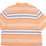 CHAPS Mens Polo Shirt Orange Striped L