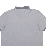 CALVIN KLEIN Mens Polo Shirt Grey Striped L