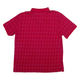 CHAPS Mens Polo Shirt Red Check 2XL
