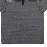 CALVIN KLEIN Mens Polo Shirt Black Striped L