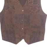 CACHET Womens Blazer Waistcoat Brown 90s M