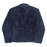 REEBOK Teddy 1/2 Zip Fleece Womens Pullover Jacket Blue XL