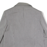 LEPTIR Womens Blazer Jacket Grey Pinstripe XS