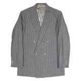 Mens Blazer Jacket Grey Pinstripe S