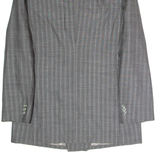 Mens Blazer Jacket Grey Pinstripe S