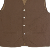 TEDDY'S Mens Quilted Gilet Brown L