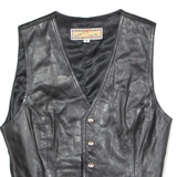 TEDDY'S Mens Blazer Waistcoat Black Leather M