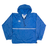 UMBRO Mens Anorak Jacket Blue Hooded M