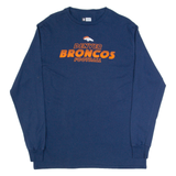 NFL Denver Broncos Mens T-Shirt Blue Long Sleeve USA L