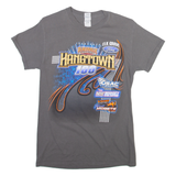 GILDAN Racing Mens T-Shirt Grey S