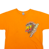 GILDAN Racing Womens T-Shirt Orange M
