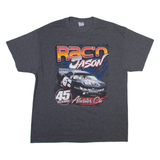 PORT AND COMPANY Racing Mens T-Shirt Grey XL