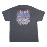 PORT AND COMPANY Racing Mens T-Shirt Grey XL