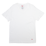 LEVI'S Mens T-Shirt White V-Neck M