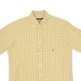 NAUTICA Mens Shirt Yellow Check M