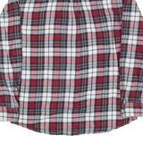 CHAPS Mens Flannel Shirt Grey Check Long Sleeve M