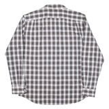 NAUTICA Mens Shirt Grey Check Long Sleeve XL