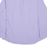 CHAPS Mens Shirt Purple Check Long Sleeve L