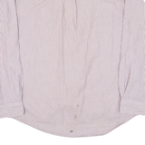 TOMMY HILFIGER Mens Shirt Brown Striped Long Sleeve L