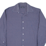 NAUTICA Mens Shirt Blue Check Long Sleeve L