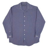 NAUTICA Mens Shirt Blue Check Long Sleeve L