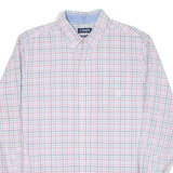 CHAPS Mens Shirt White Check Long Sleeve L