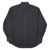 NAUTICA Mens Shirt Black Check Long Sleeve L