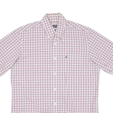 NAUTICA Mens Shirt Red Check M