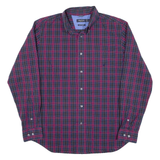 NAUTICA Mens Shirt Purple Check Long Sleeve L