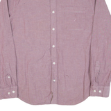 NAUTICA Mens Plain Shirt Maroon Long Sleeve M