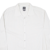 ARMANI EXCHANGE Slim Fit Mens Shirt White Striped Long Sleeve XL