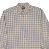 NAUTICA Mens Shirt Brown Check Long Sleeve L