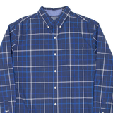 CHAPS Mens Shirt Blue Check Long Sleeve L
