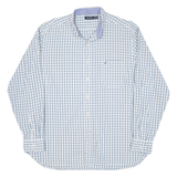 NAUTICA Mens Shirt White Check Long Sleeve XL