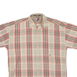 TOMMY HILFIGER Mens Shirt Beige Check M
